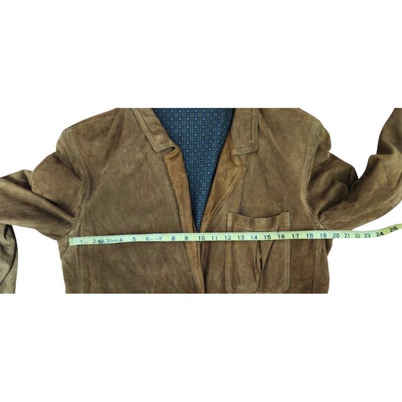 Longhi Parma Brown Suede Leather Blazer Italian Martini Samuele Lucca Viareggio - Picture 13 of 16